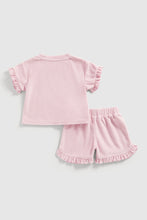 
                        
                          Load image into Gallery viewer, Mothercare Pink Towelling Shorts And T-Shirt
                        
                      