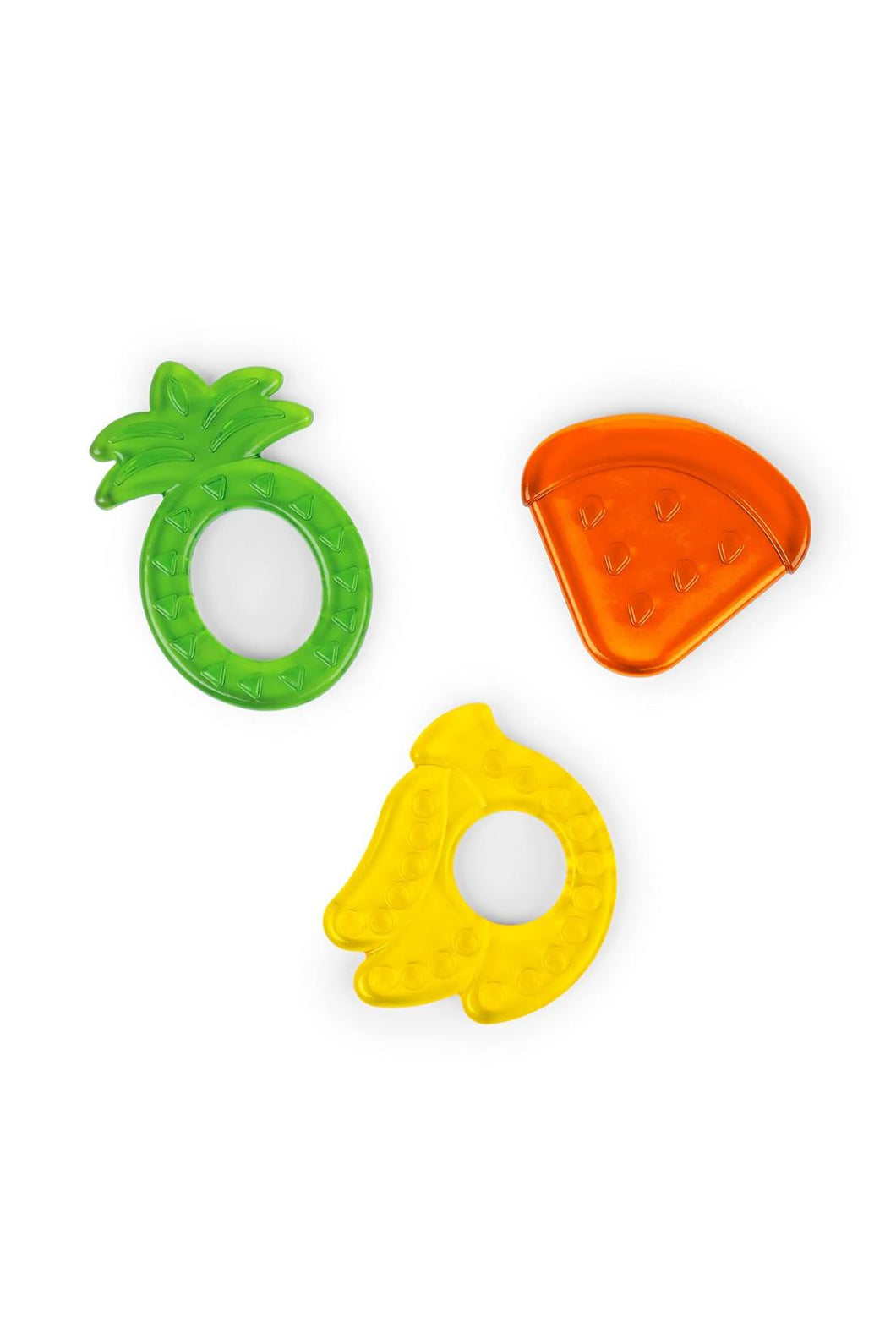 Bright Starts Juicy Chews 3-Pack Textured Teethers - Watermelon, Pineapple, Banana