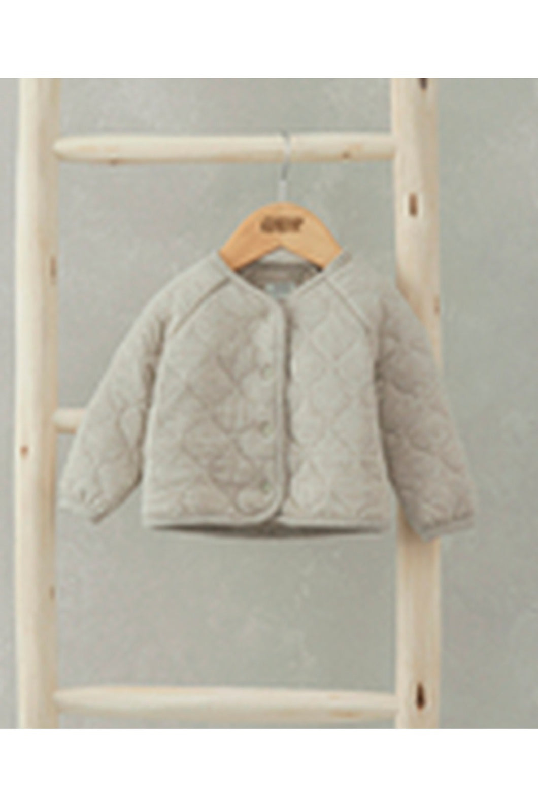 Mamas & Papas Oversized Jersey Quilted Jacket - Sand