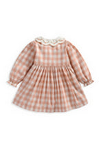 
                        
                          Load image into Gallery viewer, Mamas &amp; Papas Gingham Embroidered Collar Dress
                        
                      