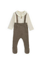 
                        
                          Load image into Gallery viewer, Mamas &amp; Papas Knitted Dungarees &amp; Bodysuit - Teddy Bear
                        
                      