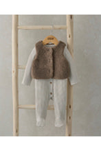 
                        
                          Load image into Gallery viewer, Mamas &amp; Papas Borg Gilet &amp; All in One Outfit Set - Sand
                        
                      