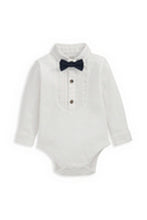 
                        
                          Load image into Gallery viewer, Mamas &amp; Papas Jersey Mock Bodysuit &amp; Bow Tie
                        
                      