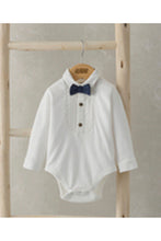 
                        
                          Load image into Gallery viewer, Mamas &amp; Papas Jersey Mock Bodysuit &amp; Bow Tie
                        
                      