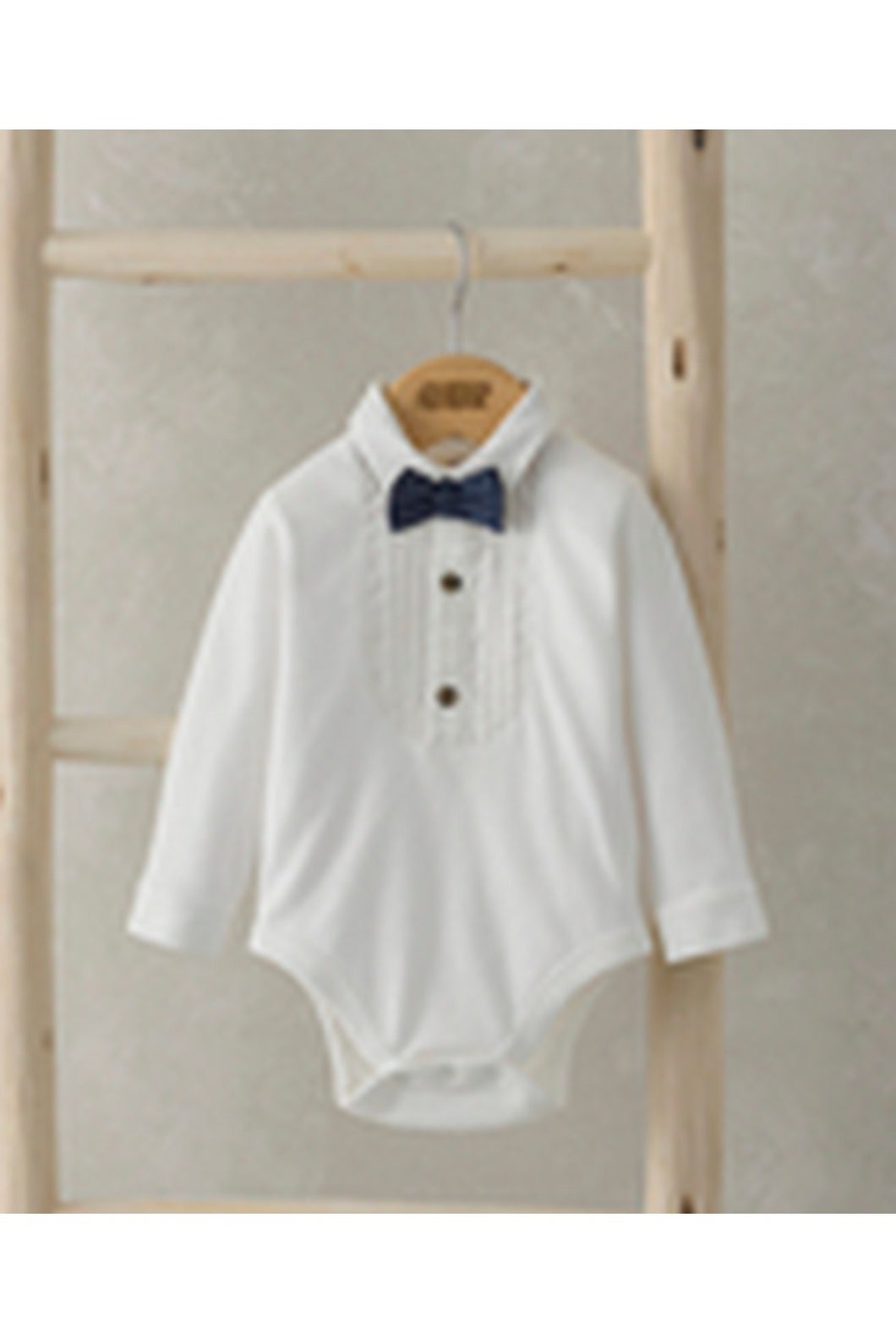 Mamas & Papas Jersey Mock Bodysuit & Bow Tie