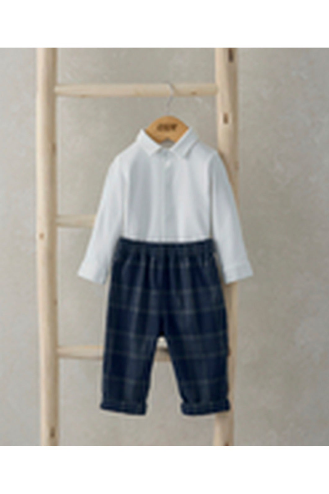 Mamas & Papas Woven Check Trousers & Bodysuit