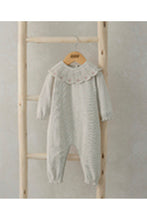 
                        
                          Load image into Gallery viewer, Mamas &amp; Papas Knitted Scallop Collar Romper - Oatmeal
                        
                      