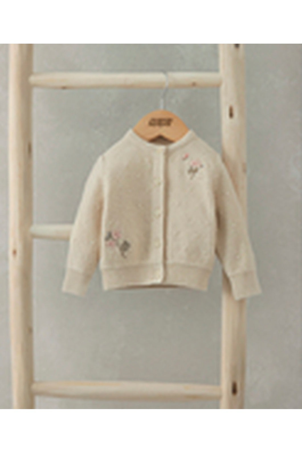 Mamas & Papas Embroidered Knitted Cardigan - Cream