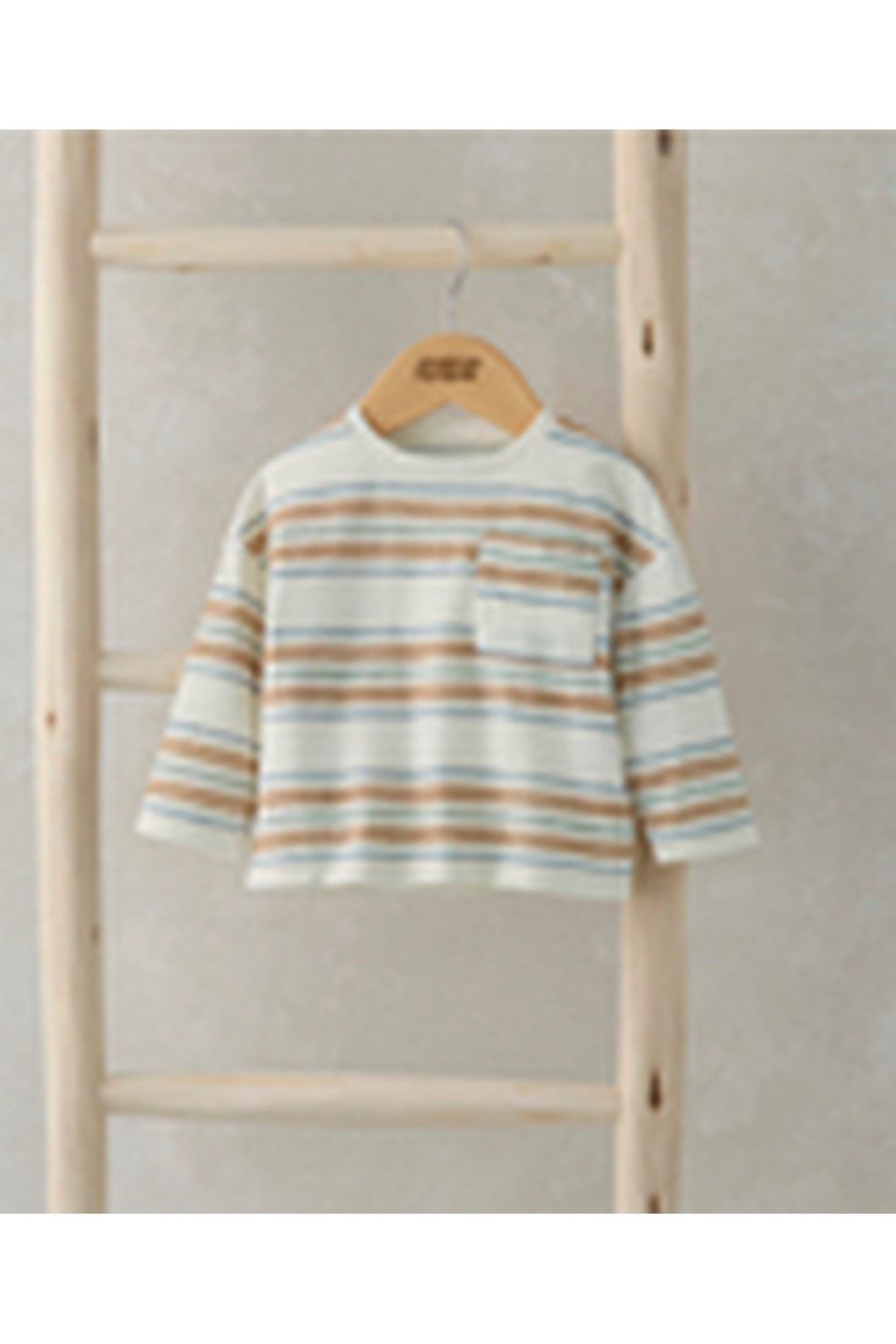 Mamas & Papas Stripe Long-Sleeve T-shirt - Cream