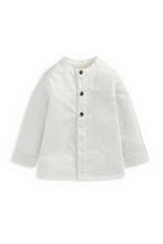 
                        
                          Load image into Gallery viewer, Mamas &amp; Papas Grandad Collar Shirt - White
                        
                      