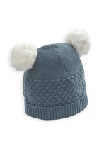 
                        
                          Load image into Gallery viewer, Mamas &amp; Papas Knitted Pom Pom Hat - Petrol Blue
                        
                      