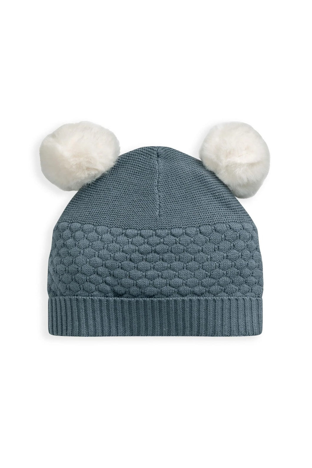 Mamas & Papas Knitted Pom Pom Hat - Petrol Blue