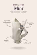 
                        
                          Load image into Gallery viewer, BabyBjörn Baby Carrier Mini - Beige, Woven
                        
                      