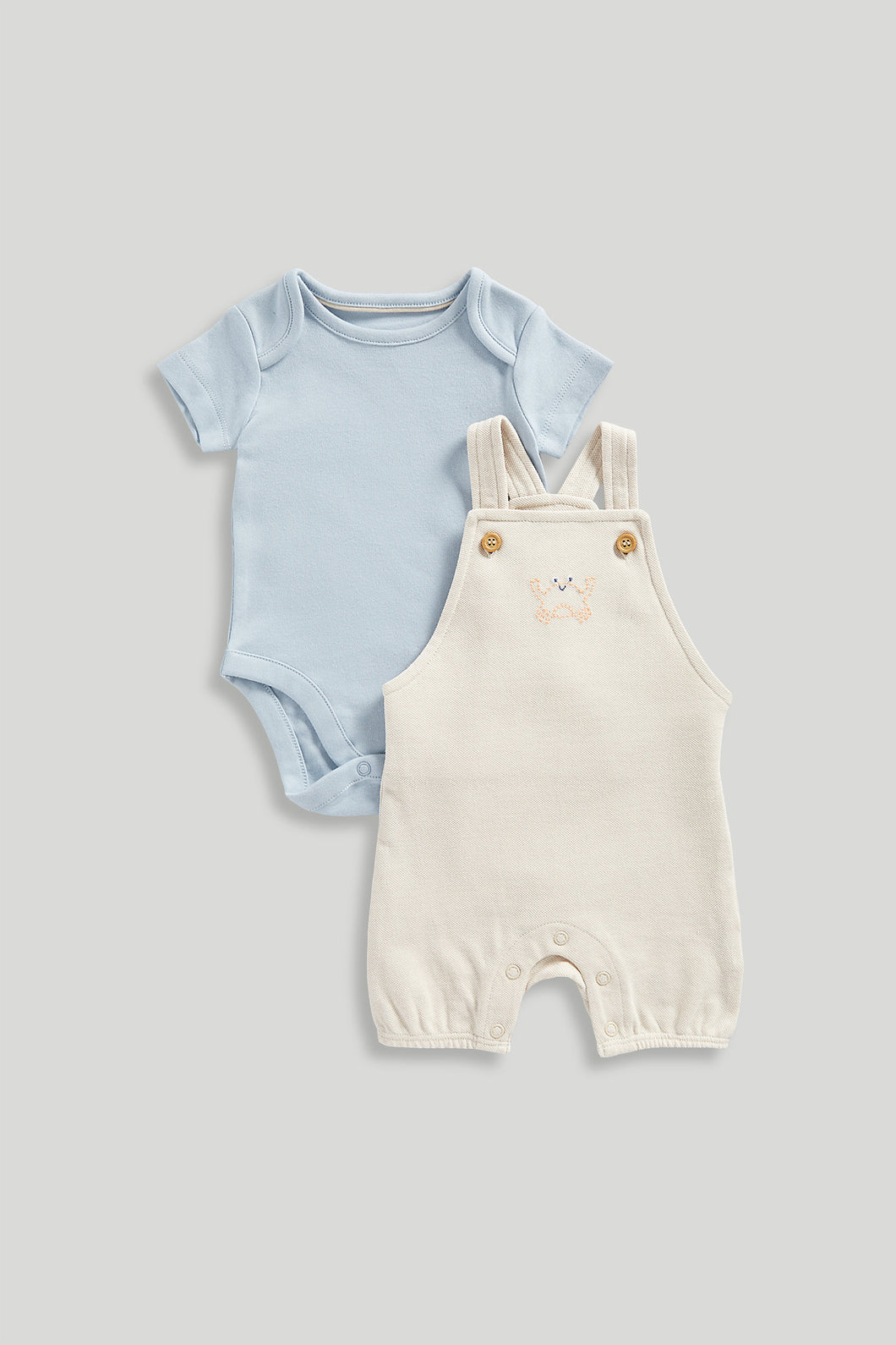 Mothercare Crab Bibshorts and Bodysuit Set