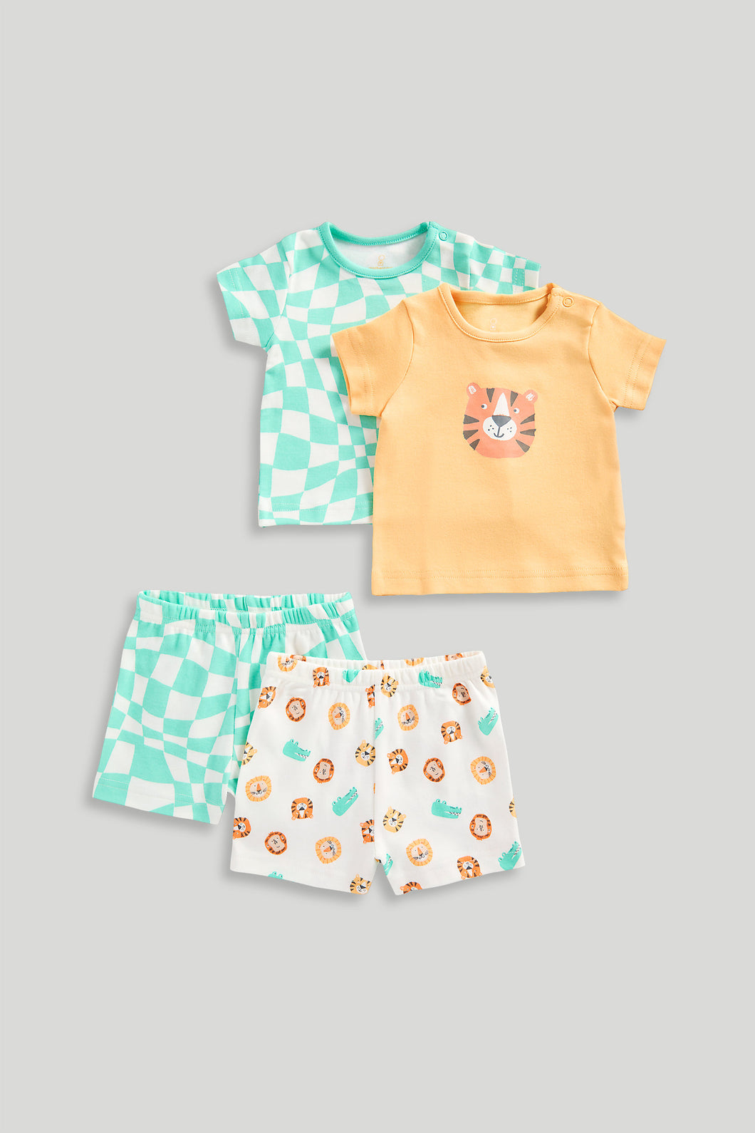 Mothercare 2 Pack Safari Short Baby Pyjamas