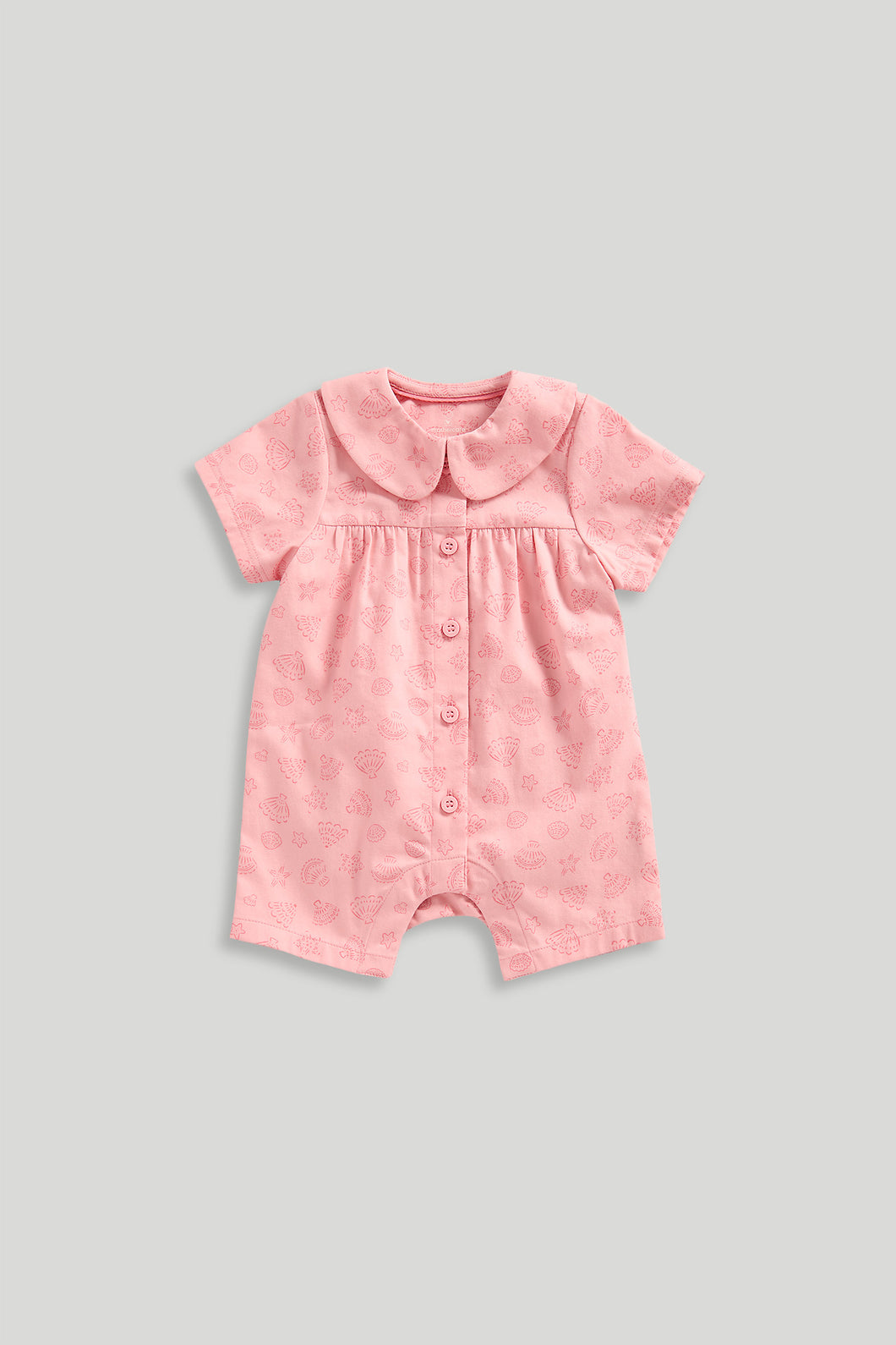 Mothercare Pink Seashell Woven Romper