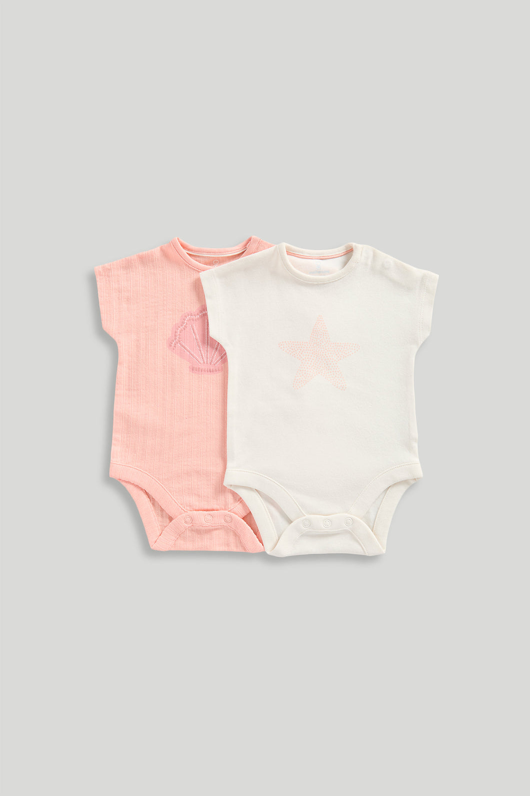 Mothercare 2 Pack Seashell Bodysuits