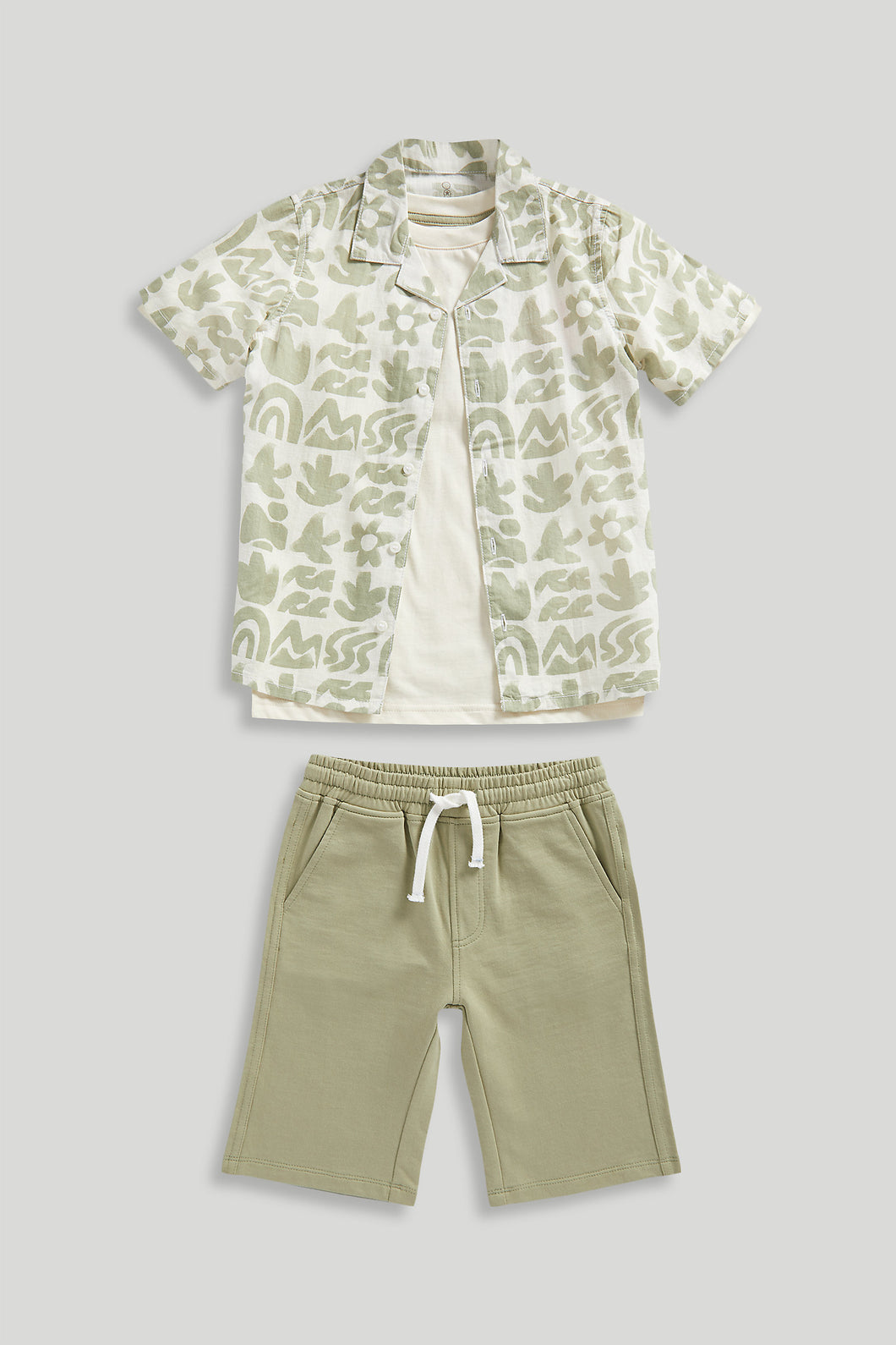 Mothercare Shirt, T-Shirt and Shorts Set