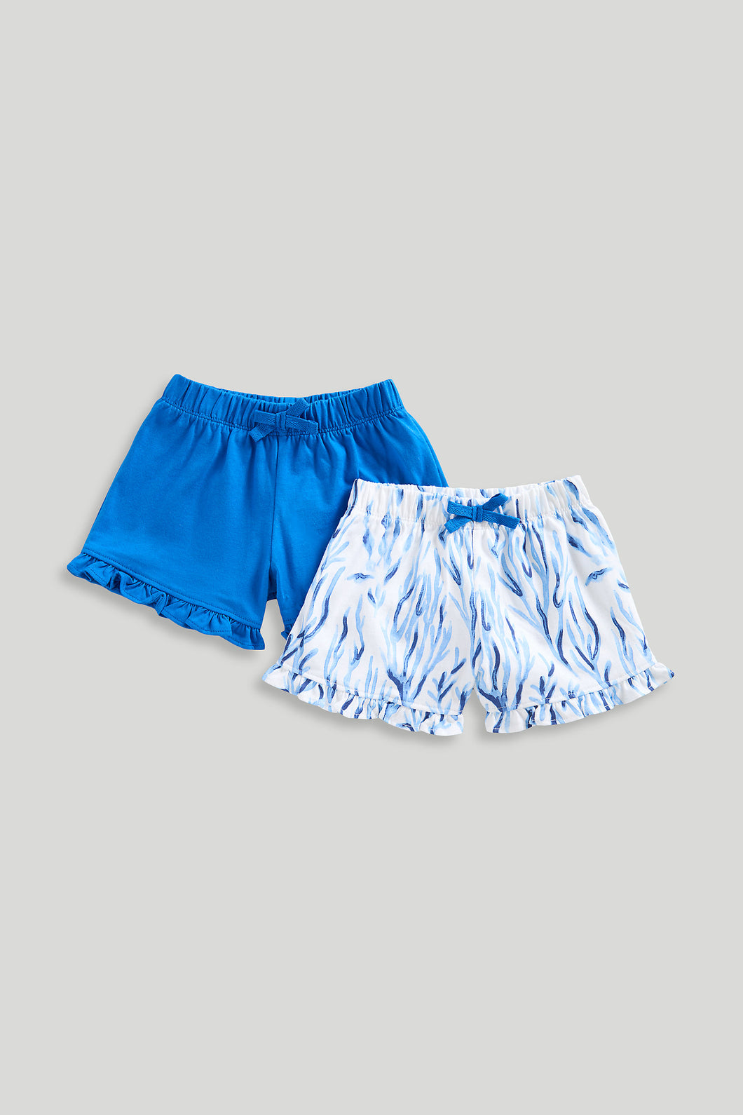 Mothercare 2 Pack Blue Jersey Shorts