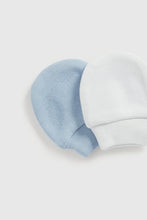 
                        
                          Load image into Gallery viewer, Mothercare My First Blue Baby Hats and Mitts - 2 Pack
                        
                      