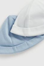 
                        
                          Load image into Gallery viewer, Mothercare My First Blue Baby Hats and Mitts - 2 Pack
                        
                      