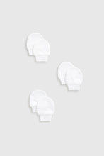 
                        
                          Load image into Gallery viewer, Mothercare White Baby Mitts - 3 Pack
                        
                      