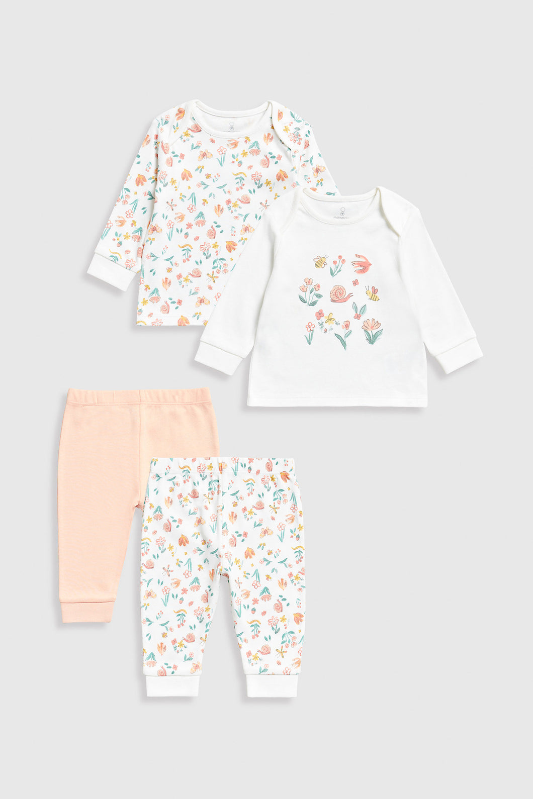 Mothercare Floral Garden Baby Pyjamas - 2 Pack