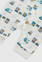 
                        
                          Load image into Gallery viewer, Mothercare Animal Transport Footless Baby Sleepsuits - 3 Pack
                        
                      