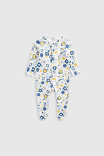 
                        
                          Load image into Gallery viewer, Mothercare Space Baby Sleepsuits - 3 Pack
                        
                      