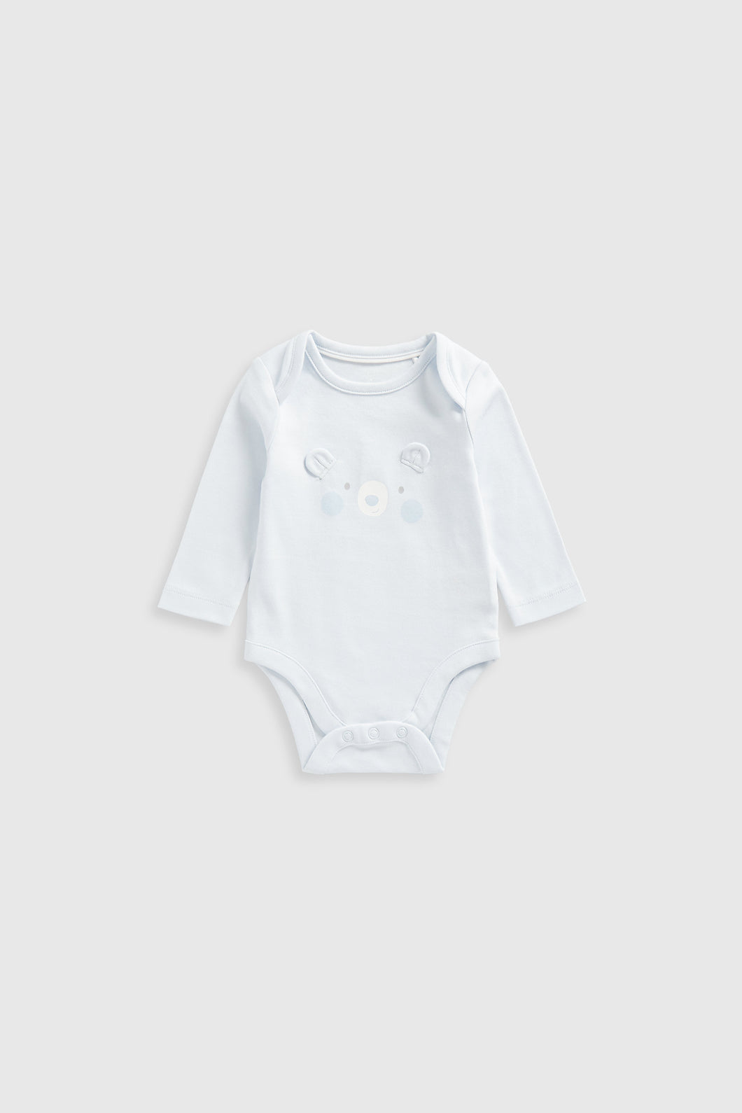 Mothercare Blue Bear Long-Sleeved Bodysuit