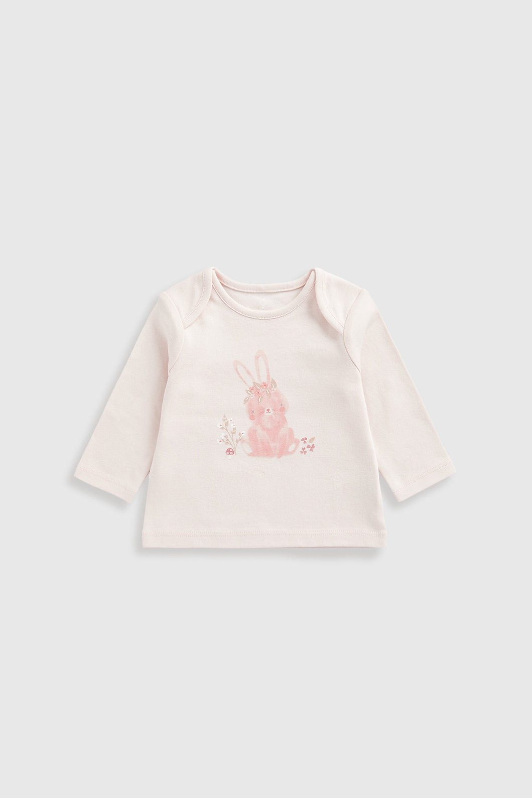 Mothercare Pink Bunny Long-Sleeved T-Shirt