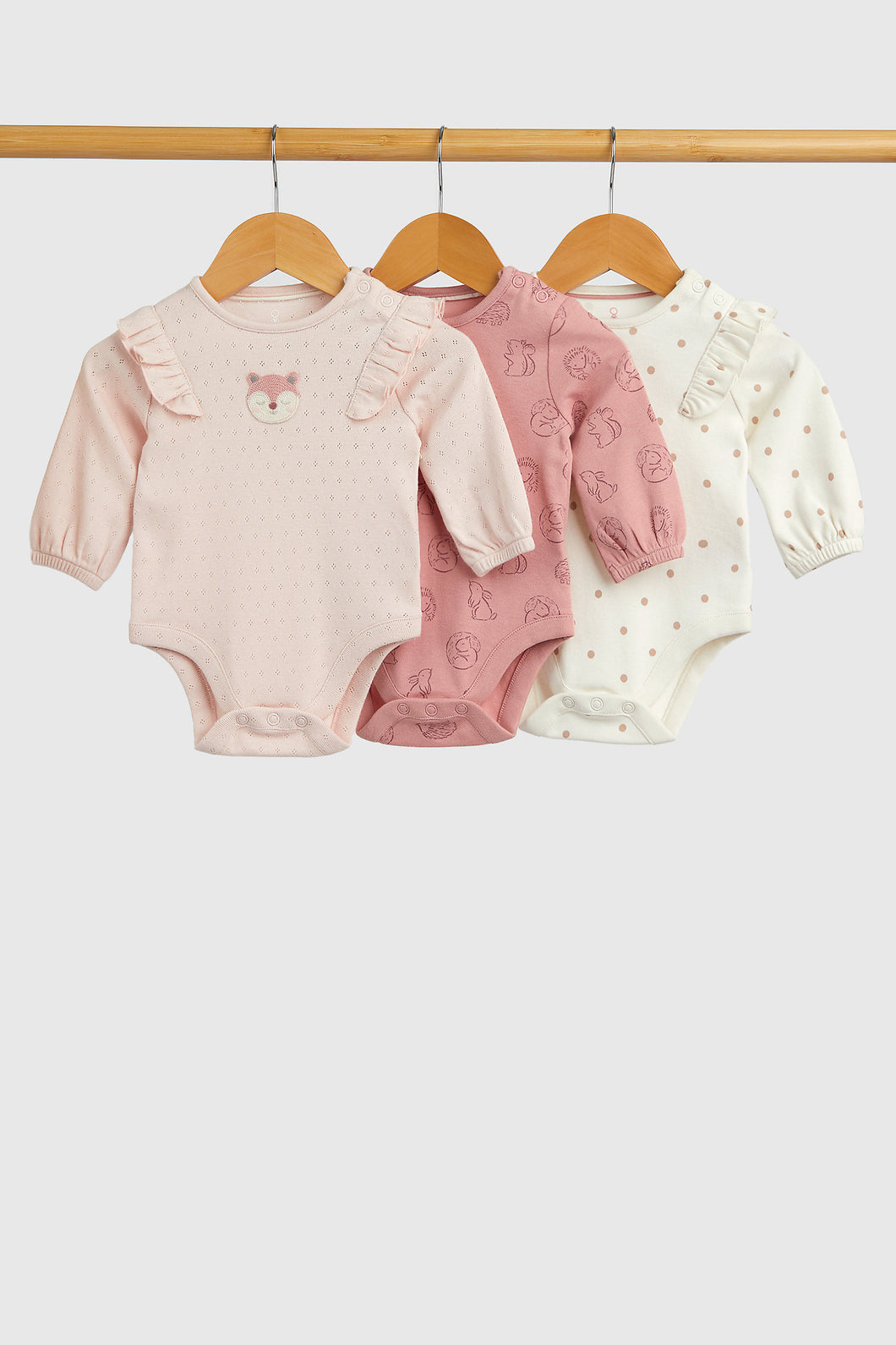 Mothercare My First Woodland Bodysuits - 3 Pack