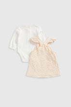 
                        
                          Load image into Gallery viewer, Mothercare Cord Pinny Dress, Bodysuit and Tights Set
                        
                      