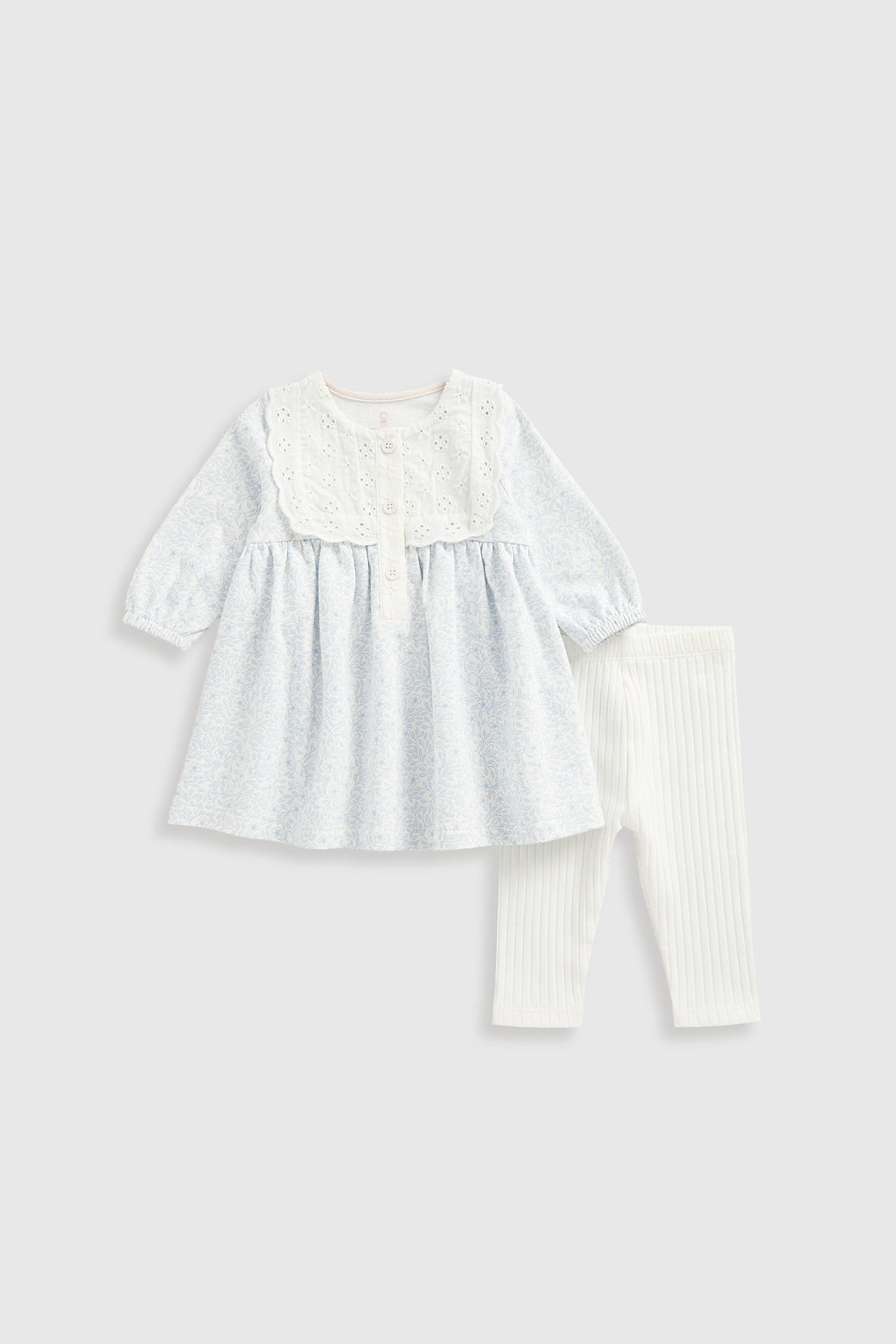 Mothercare Floral Sweat Dress and Leggings Set