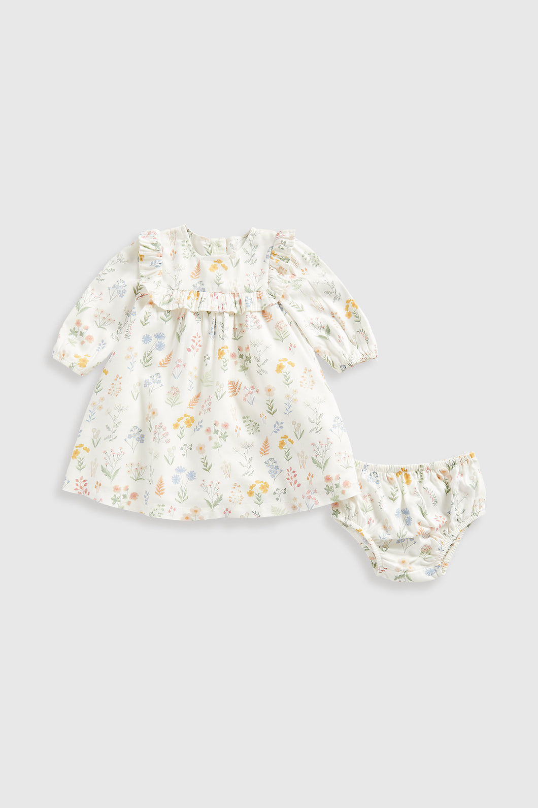 Mothercare Floral Woven Dress and Knickers Set