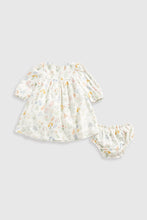 
                        
                          Load image into Gallery viewer, Mothercare Floral Woven Dress and Knickers Set
                        
                      