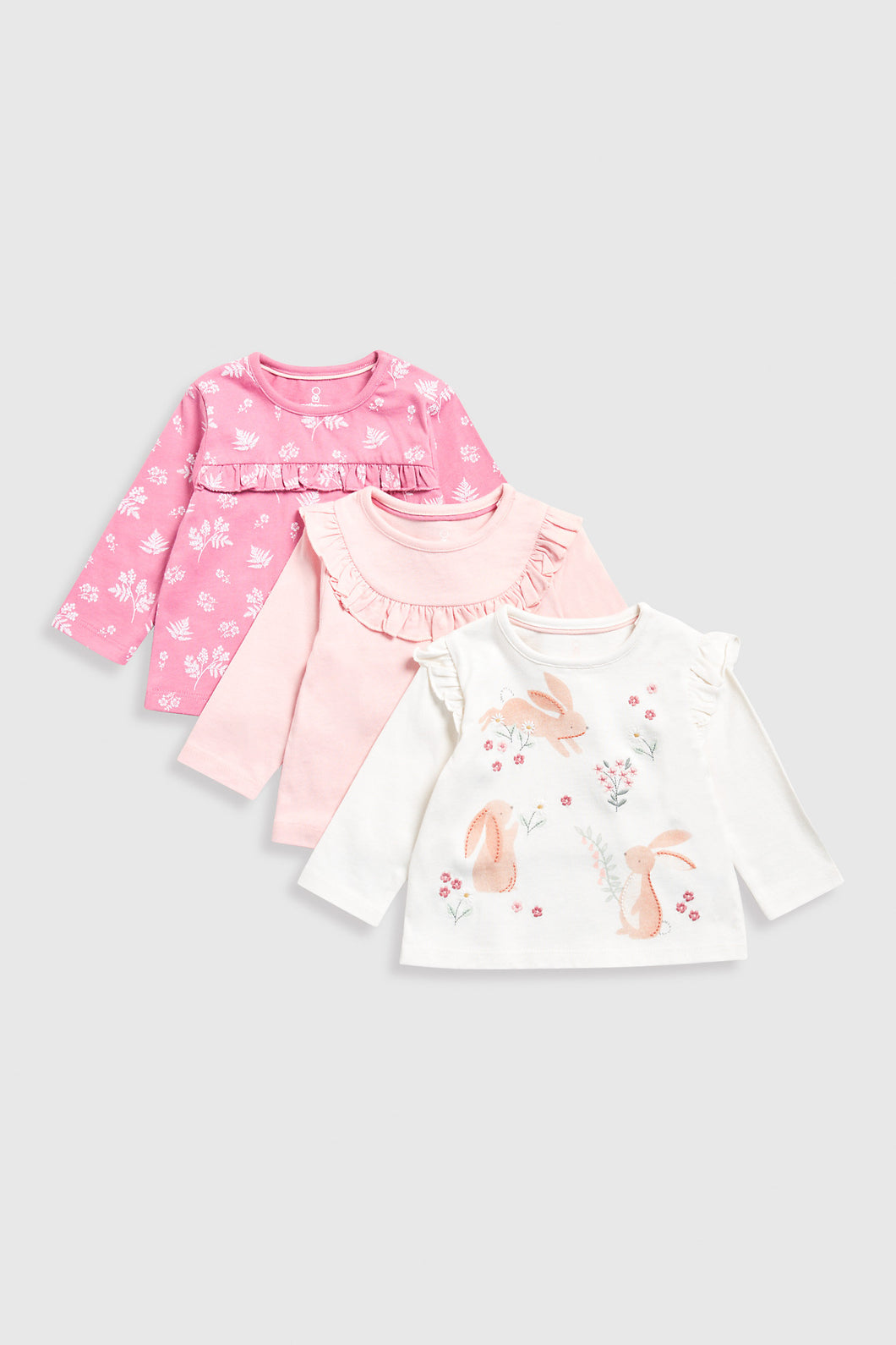 Mothercare Meadow Long-Sleeved T-Shirts - 3 Pack