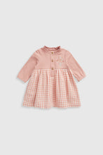 
                        
                          Load image into Gallery viewer, Mothercare Gingham and Rib Twofer Dress
                        
                      