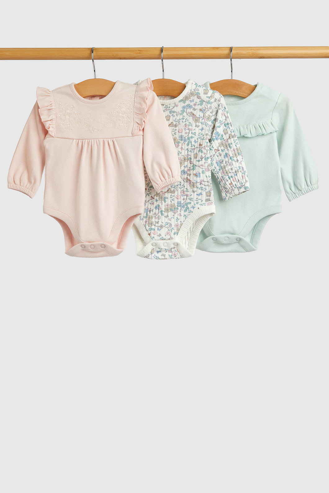 Mothercare Pretty Bird Bodysuits - 3 Pack