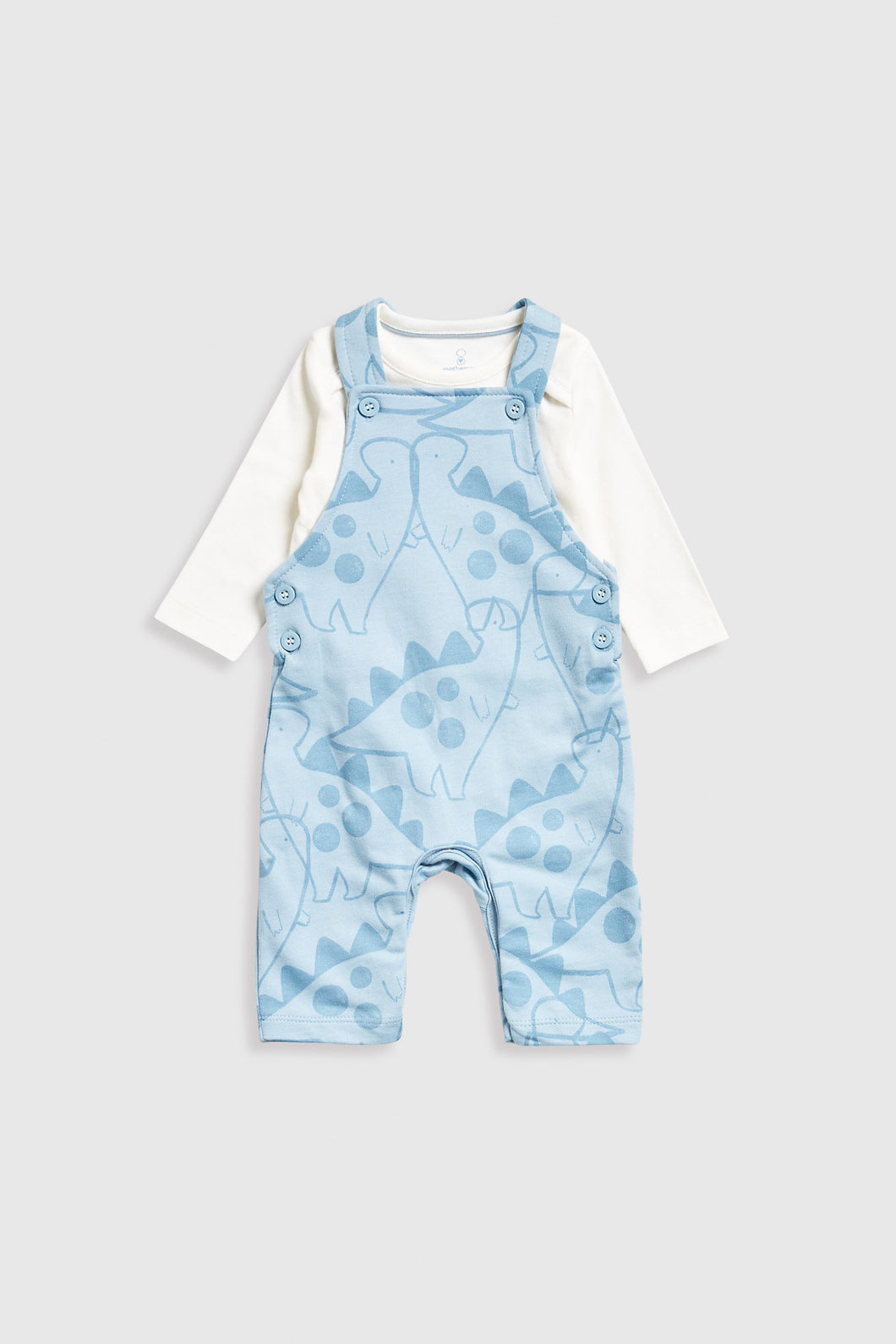 Mothercare Dinosaur Dungarees and Bodysuit Set