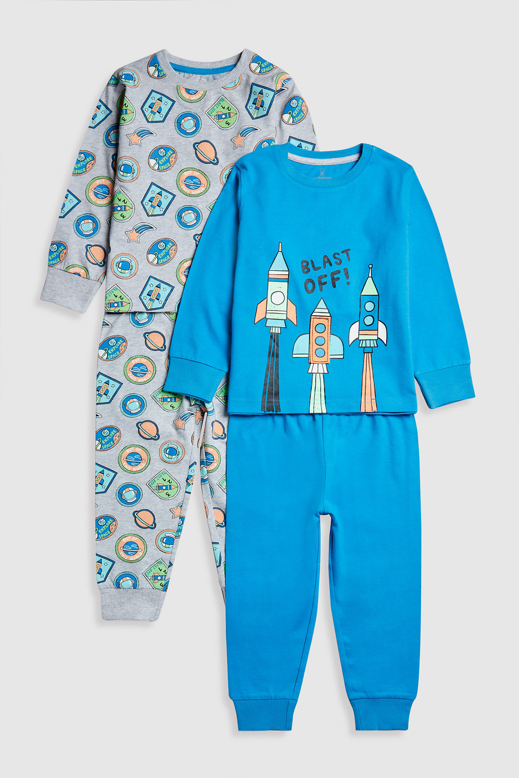 Mothercare Rocket Lift-the-Flap Pyjamas - 2 Pack