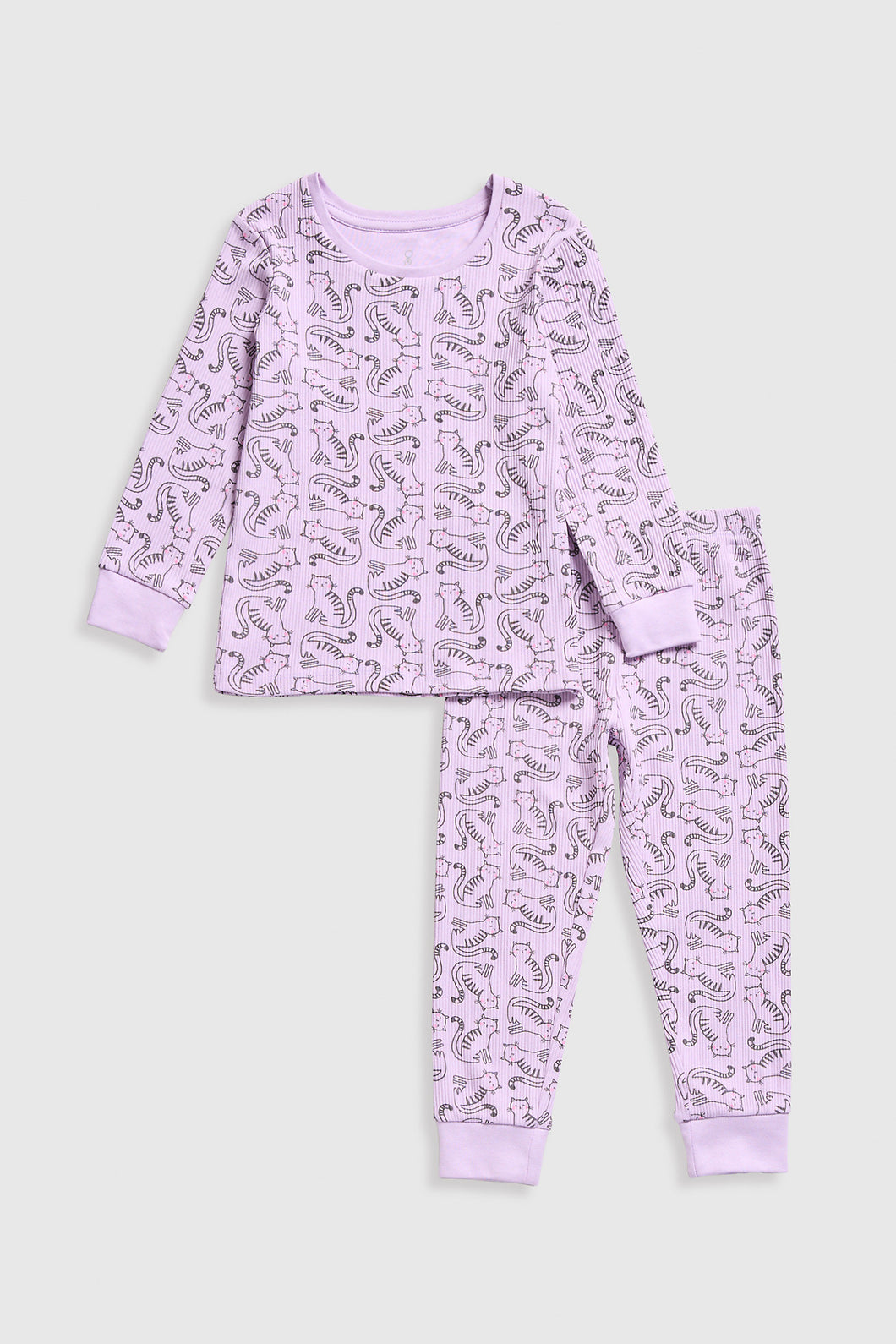 Mothercare Cat Ribbed Pyjamas