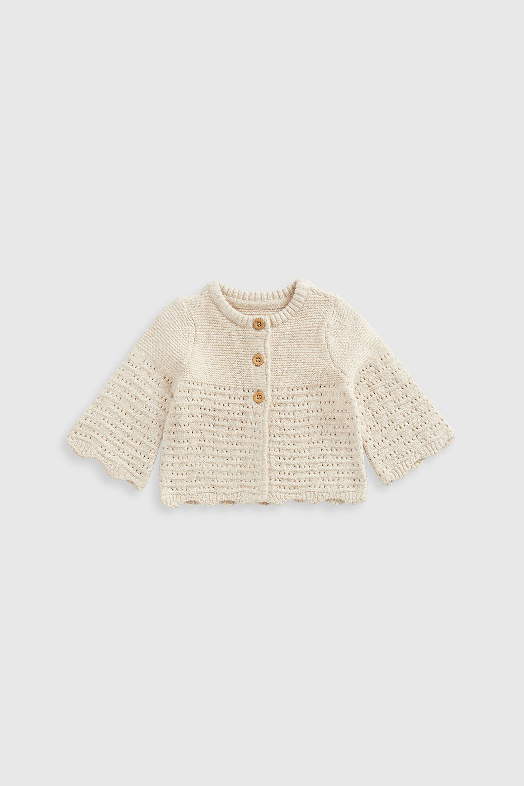 Mothercare Beige Knitted Cardigan