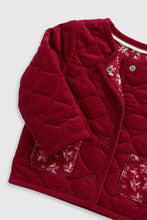 
                        
                          Load image into Gallery viewer, Mothercare Berry Quilted Cord Jacket
                        
                      