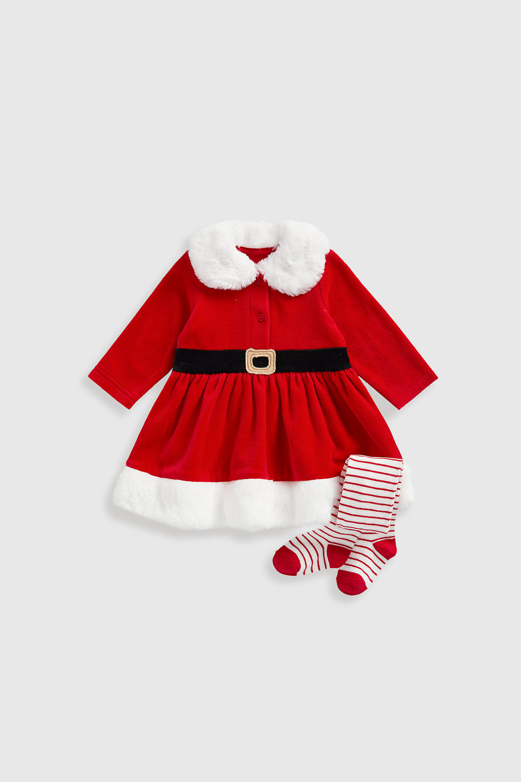 Mothercare Mrs Santa Dress and Tights Set