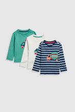 
                        
                          Load image into Gallery viewer, Mothercare Truck Long-Sleeved T-Shirts - 3 Pack
                        
                      