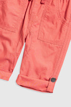 
                        
                          Load image into Gallery viewer, Mothercare Red Poplin Roll-Up Trousers
                        
                      