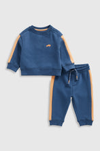 
                        
                          Load image into Gallery viewer, Mothercare Navy and Tan Car Jog Set
                        
                      