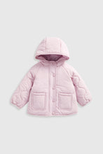 
                        
                          Load image into Gallery viewer, Mothercare Lilac Quilted Sleeve Coat
                        
                      