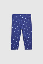 
                        
                          Load image into Gallery viewer, Mothercare Navy Heart Leggings
                        
                      